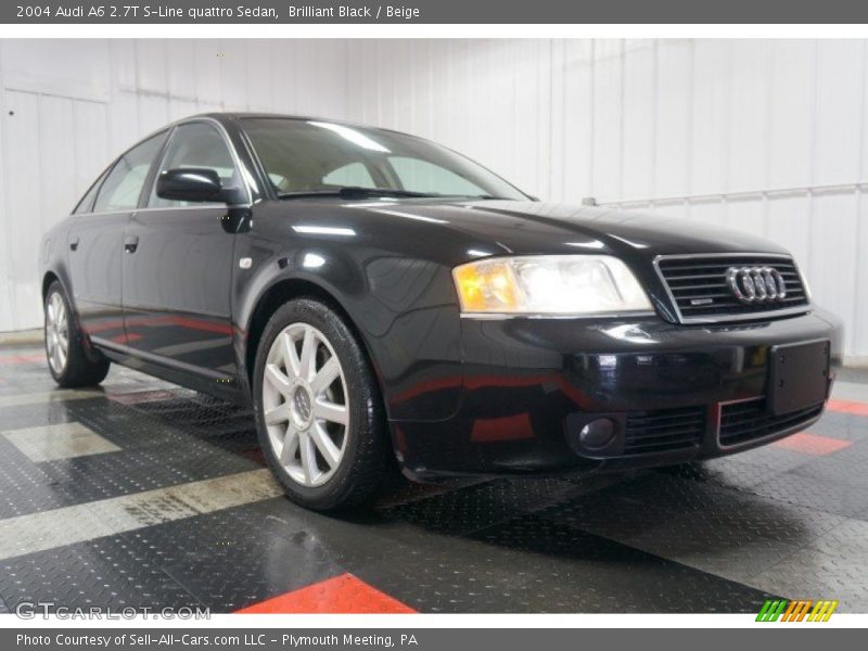 Brilliant Black / Beige 2004 Audi A6 2.7T S-Line quattro Sedan