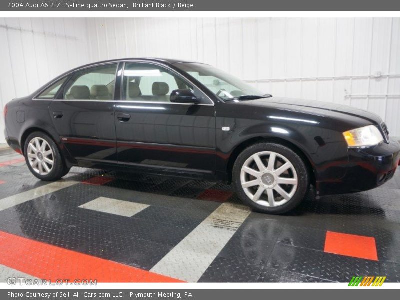 Brilliant Black / Beige 2004 Audi A6 2.7T S-Line quattro Sedan