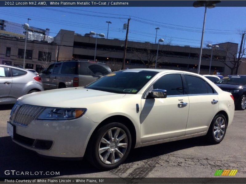 White Platinum Metallic Tri-Coat / Cashmere 2012 Lincoln MKZ AWD