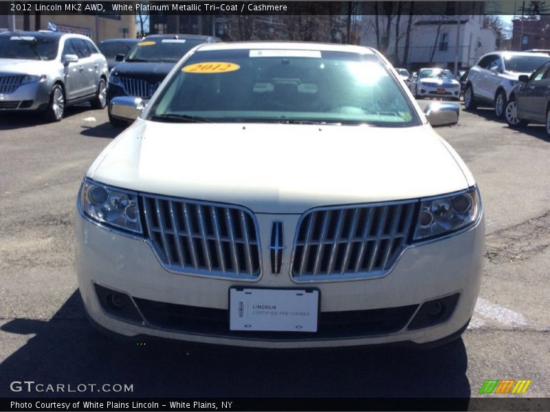 White Platinum Metallic Tri-Coat / Cashmere 2012 Lincoln MKZ AWD