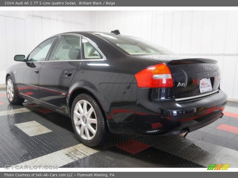 Brilliant Black / Beige 2004 Audi A6 2.7T S-Line quattro Sedan