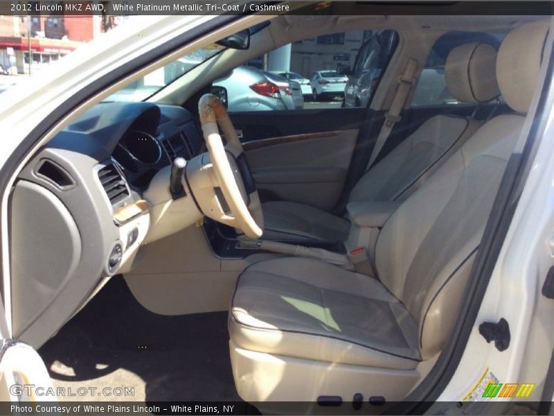 White Platinum Metallic Tri-Coat / Cashmere 2012 Lincoln MKZ AWD