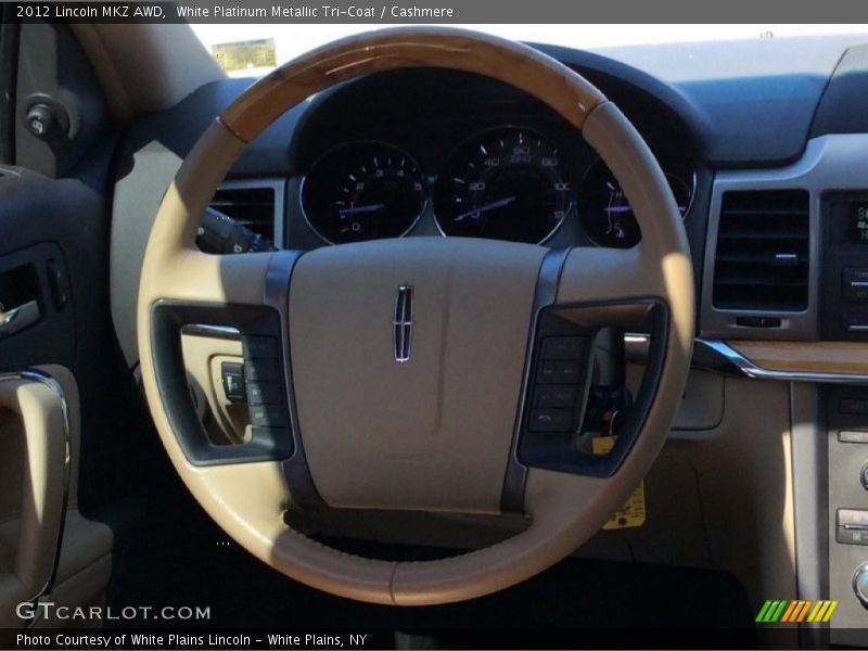 White Platinum Metallic Tri-Coat / Cashmere 2012 Lincoln MKZ AWD
