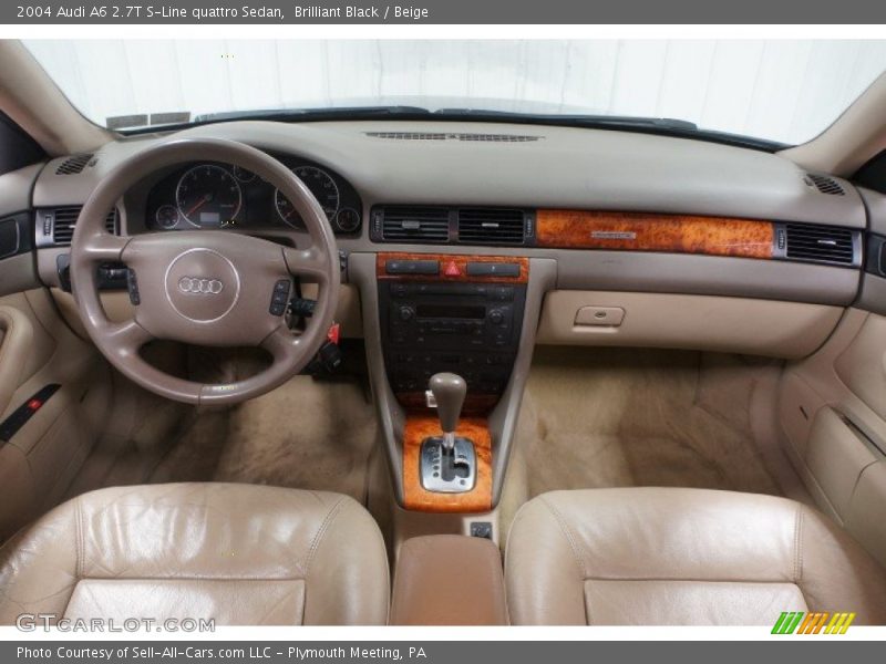 Brilliant Black / Beige 2004 Audi A6 2.7T S-Line quattro Sedan