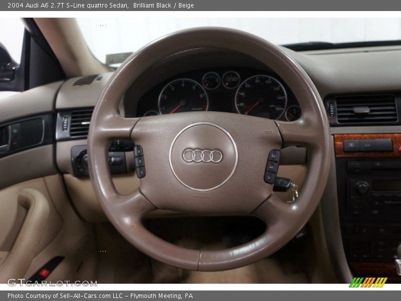 Brilliant Black / Beige 2004 Audi A6 2.7T S-Line quattro Sedan