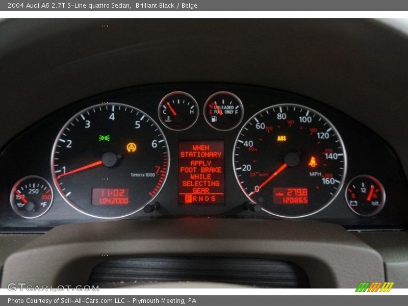 Brilliant Black / Beige 2004 Audi A6 2.7T S-Line quattro Sedan