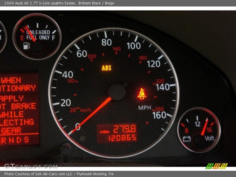 Brilliant Black / Beige 2004 Audi A6 2.7T S-Line quattro Sedan