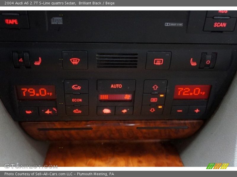 Brilliant Black / Beige 2004 Audi A6 2.7T S-Line quattro Sedan