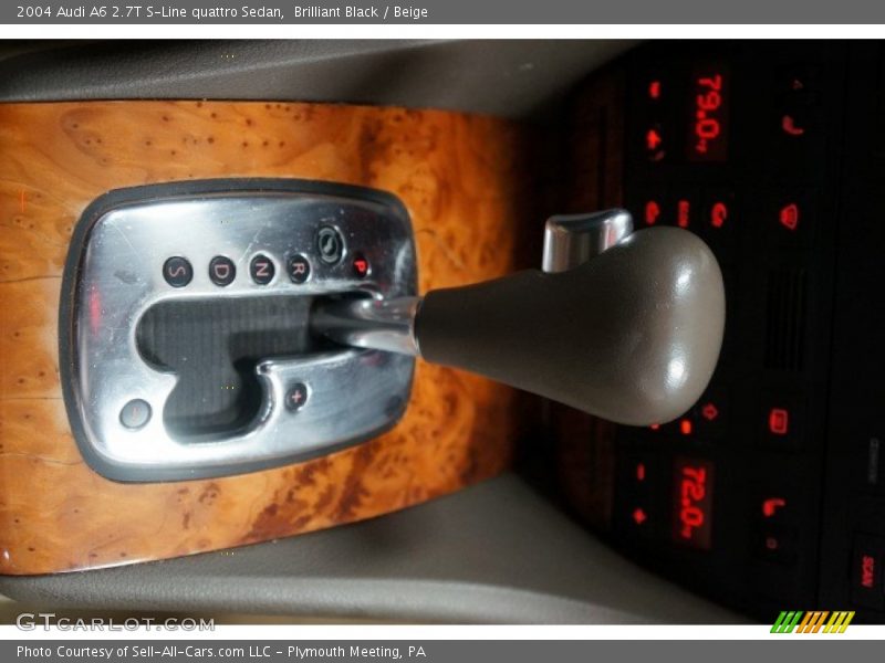 Brilliant Black / Beige 2004 Audi A6 2.7T S-Line quattro Sedan