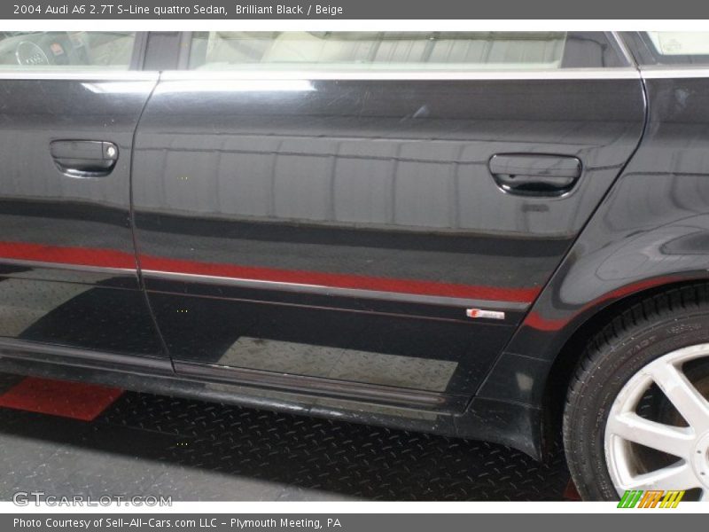Brilliant Black / Beige 2004 Audi A6 2.7T S-Line quattro Sedan