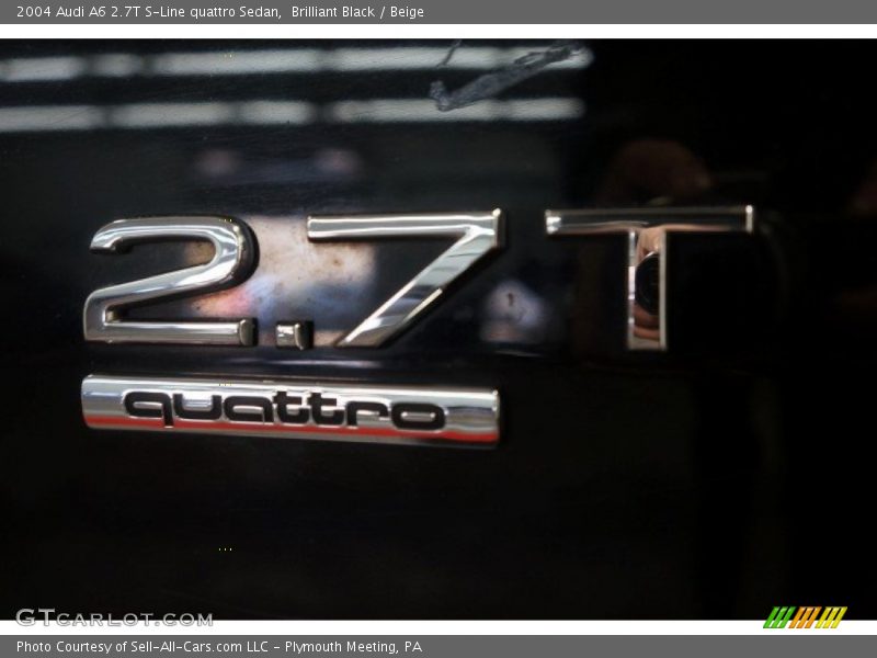 Brilliant Black / Beige 2004 Audi A6 2.7T S-Line quattro Sedan