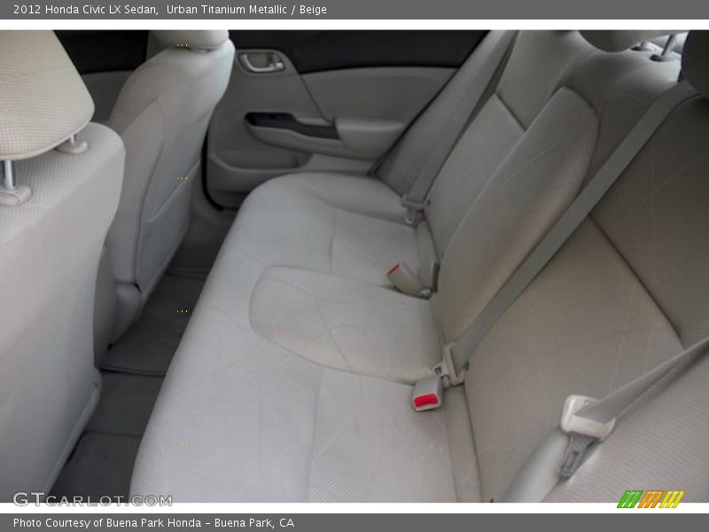 Urban Titanium Metallic / Beige 2012 Honda Civic LX Sedan
