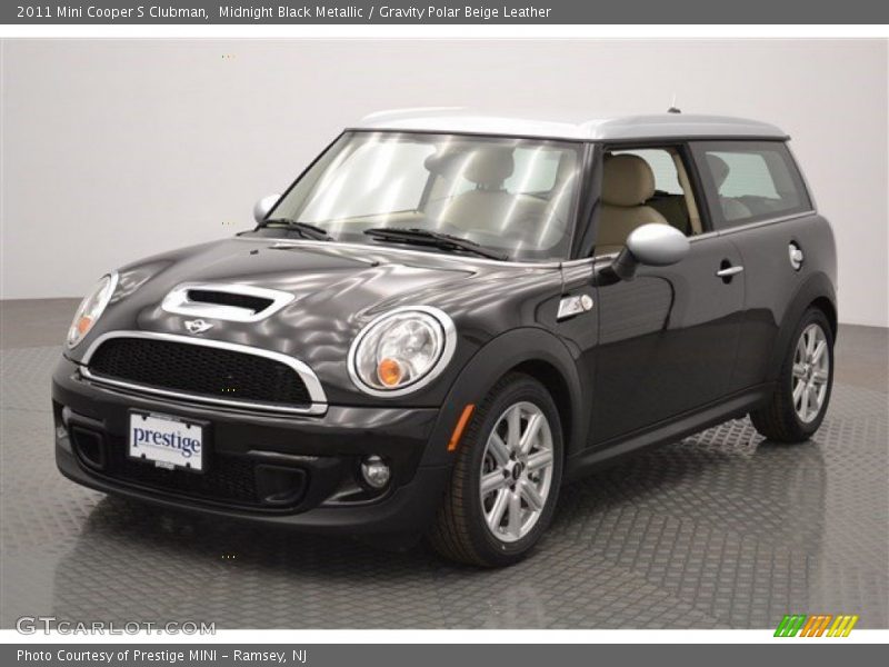 Midnight Black Metallic / Gravity Polar Beige Leather 2011 Mini Cooper S Clubman