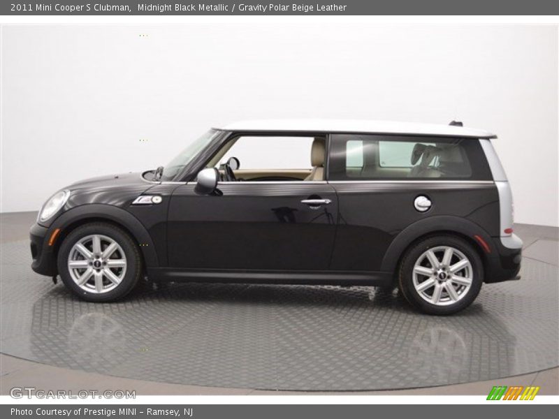 Midnight Black Metallic / Gravity Polar Beige Leather 2011 Mini Cooper S Clubman