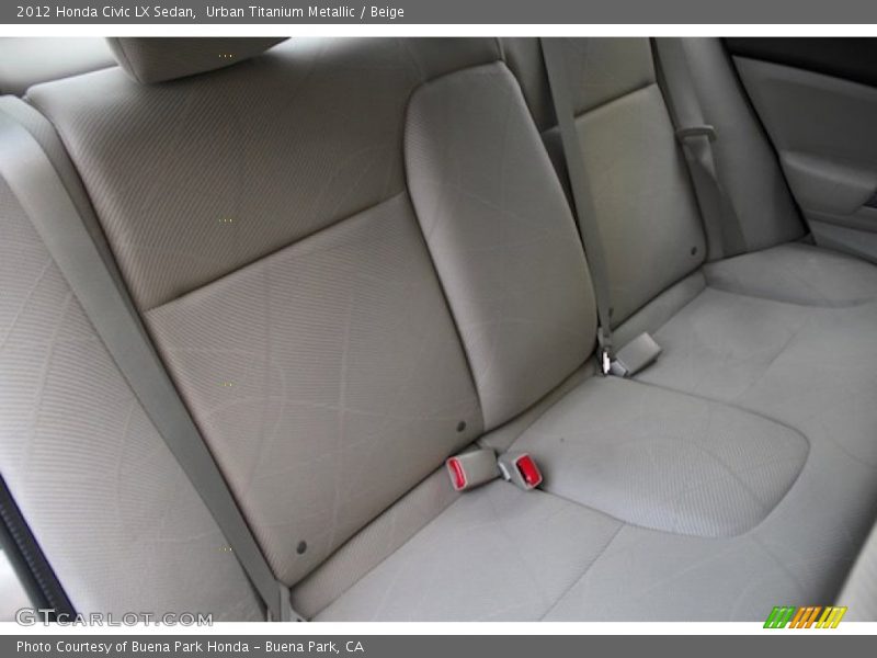 Urban Titanium Metallic / Beige 2012 Honda Civic LX Sedan