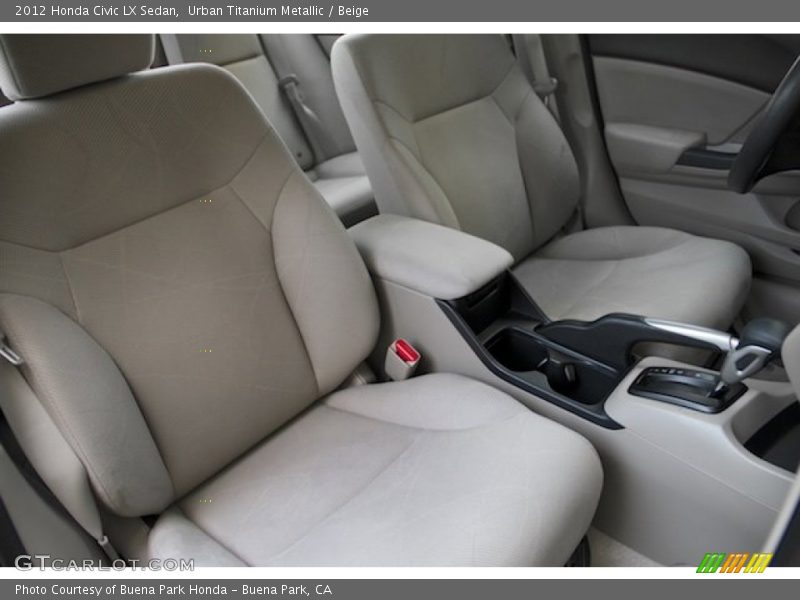 Urban Titanium Metallic / Beige 2012 Honda Civic LX Sedan