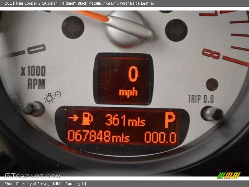 Midnight Black Metallic / Gravity Polar Beige Leather 2011 Mini Cooper S Clubman