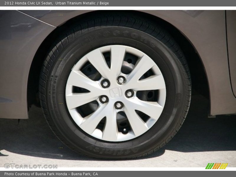 Urban Titanium Metallic / Beige 2012 Honda Civic LX Sedan