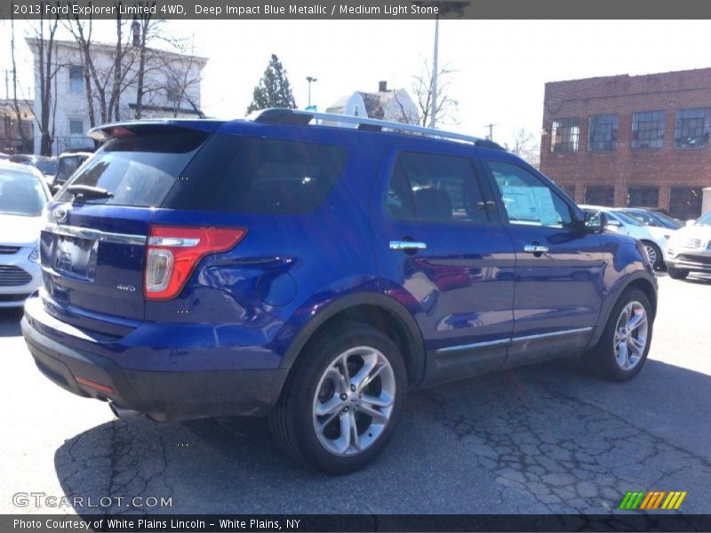 Deep Impact Blue Metallic / Medium Light Stone 2013 Ford Explorer Limited 4WD