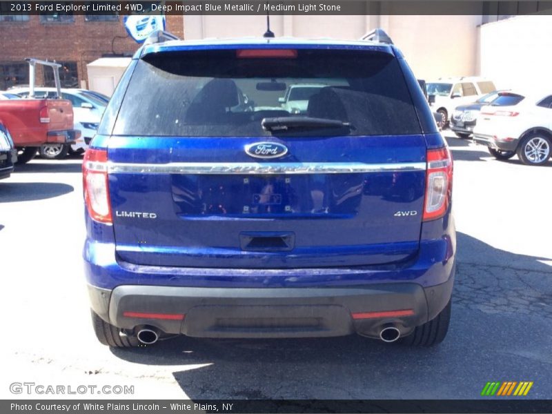 Deep Impact Blue Metallic / Medium Light Stone 2013 Ford Explorer Limited 4WD