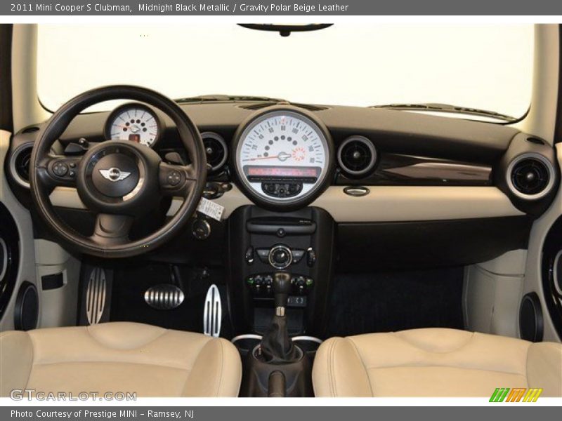 Midnight Black Metallic / Gravity Polar Beige Leather 2011 Mini Cooper S Clubman
