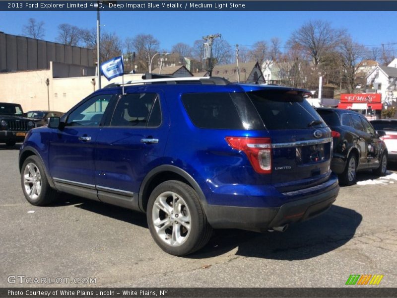 Deep Impact Blue Metallic / Medium Light Stone 2013 Ford Explorer Limited 4WD