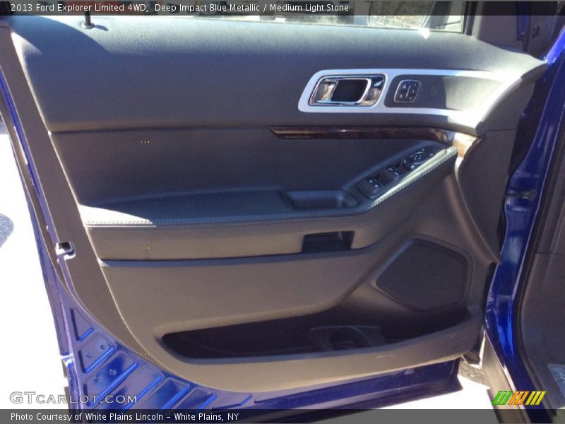 Deep Impact Blue Metallic / Medium Light Stone 2013 Ford Explorer Limited 4WD