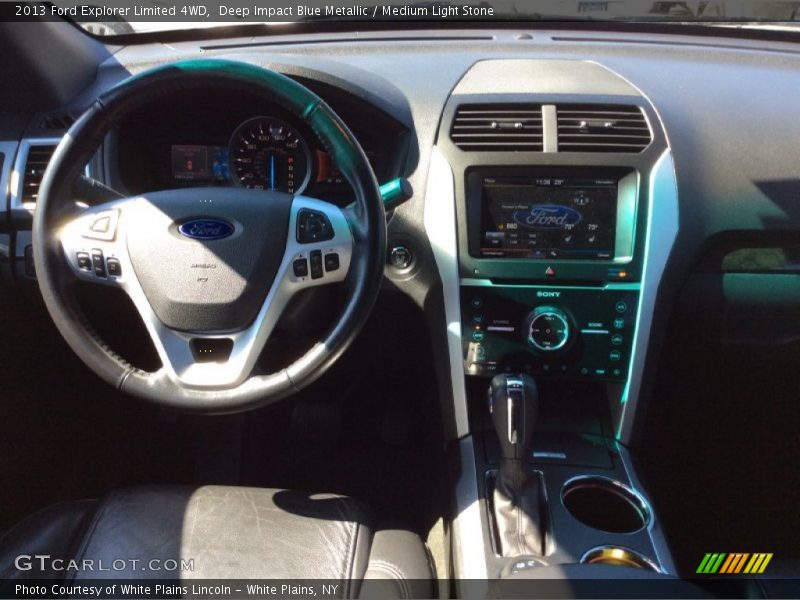 Deep Impact Blue Metallic / Medium Light Stone 2013 Ford Explorer Limited 4WD
