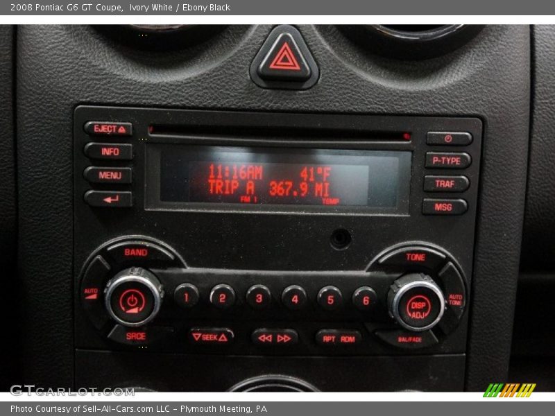 Ivory White / Ebony Black 2008 Pontiac G6 GT Coupe