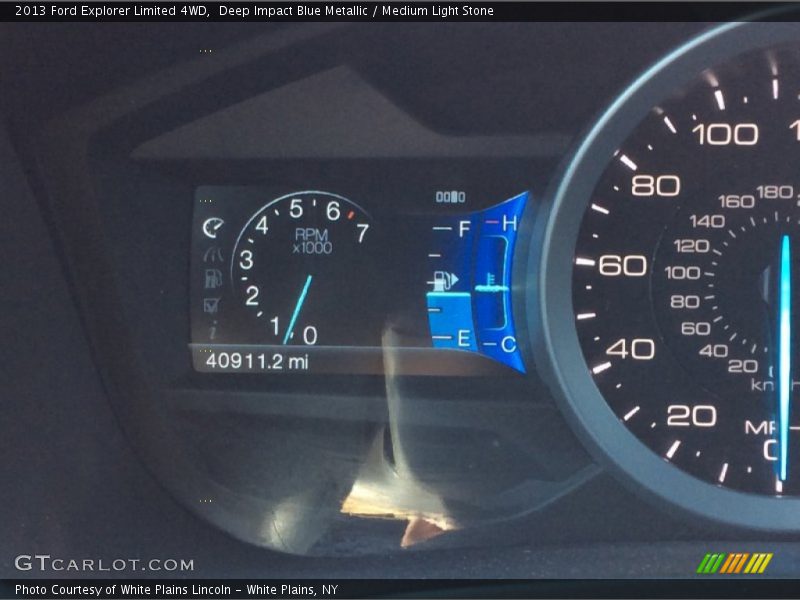 Deep Impact Blue Metallic / Medium Light Stone 2013 Ford Explorer Limited 4WD