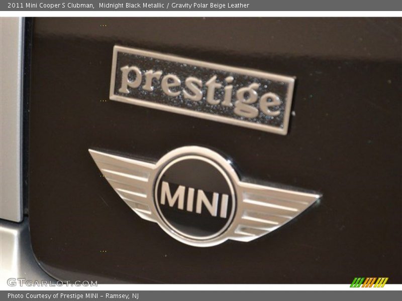 Midnight Black Metallic / Gravity Polar Beige Leather 2011 Mini Cooper S Clubman