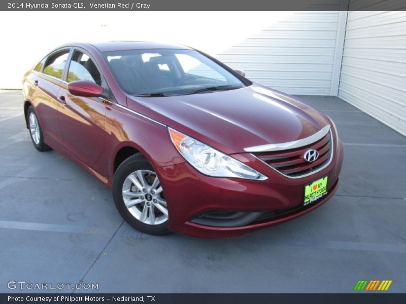 Venetian Red / Gray 2014 Hyundai Sonata GLS