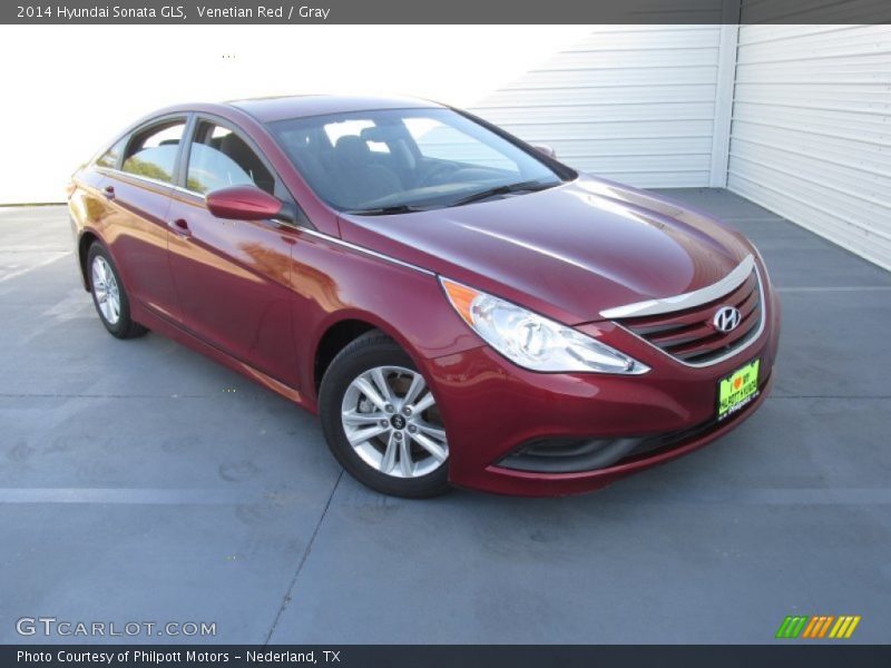 Venetian Red / Gray 2014 Hyundai Sonata GLS