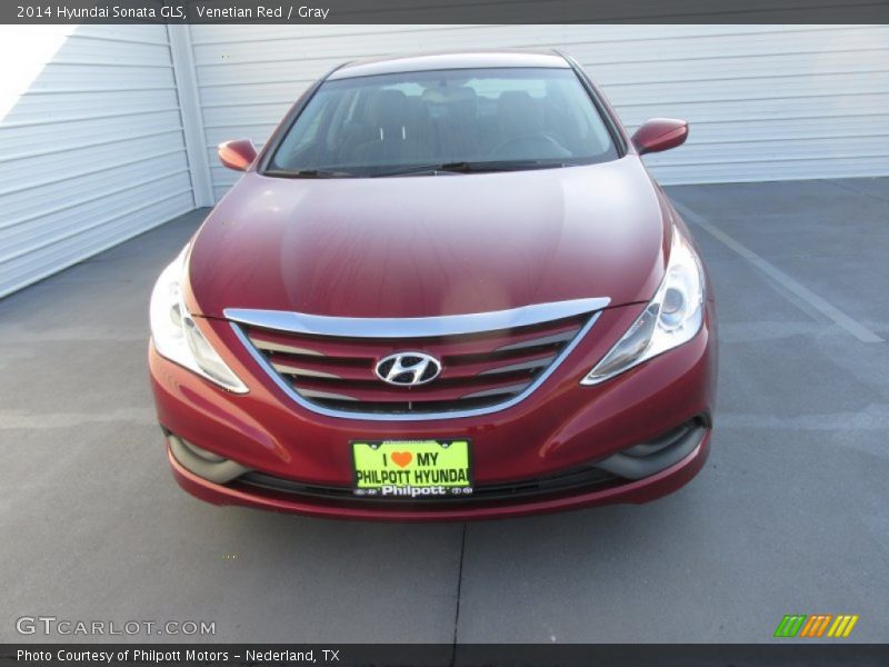 Venetian Red / Gray 2014 Hyundai Sonata GLS