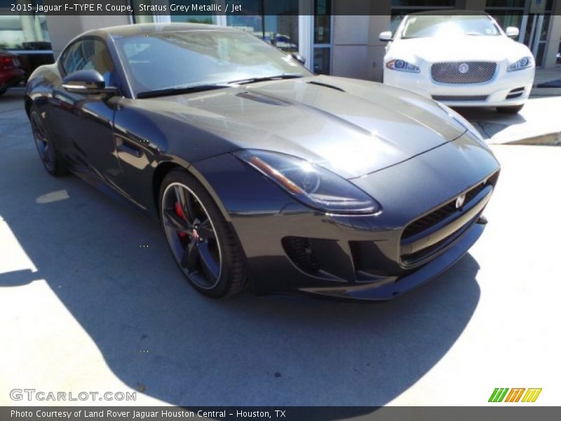 Stratus Grey Metallic / Jet 2015 Jaguar F-TYPE R Coupe