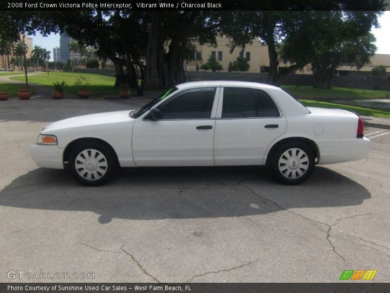 Vibrant White / Charcoal Black 2008 Ford Crown Victoria Police Interceptor