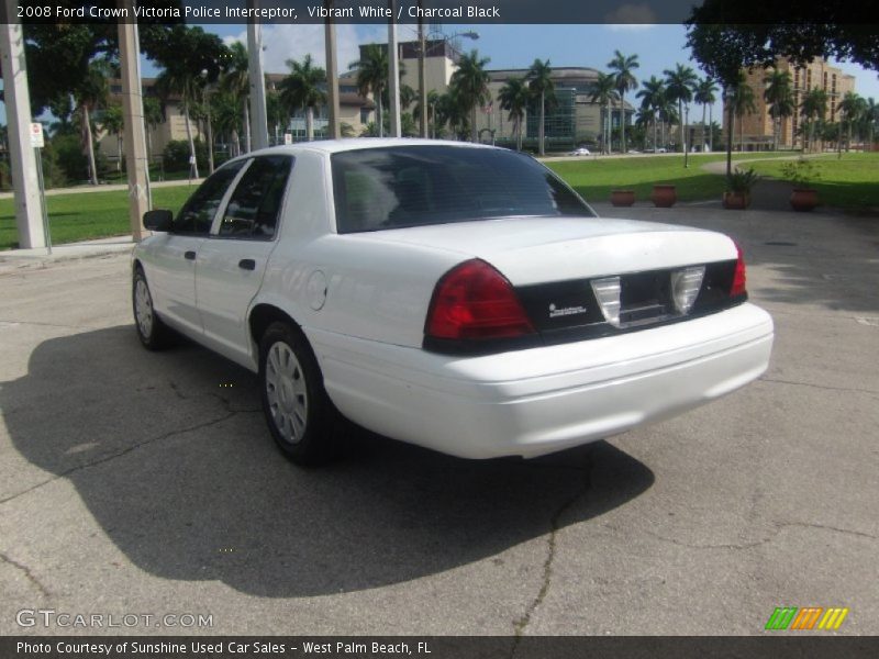 Vibrant White / Charcoal Black 2008 Ford Crown Victoria Police Interceptor