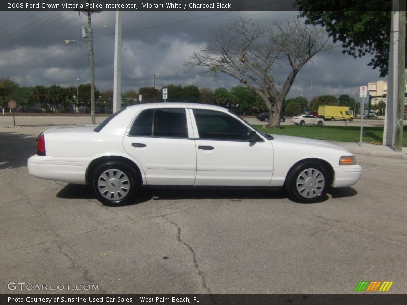 Vibrant White / Charcoal Black 2008 Ford Crown Victoria Police Interceptor