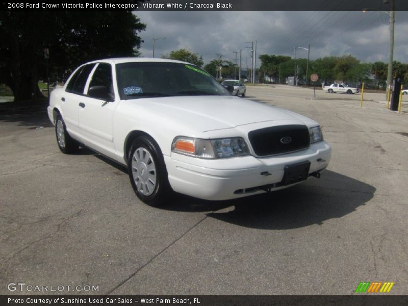 Vibrant White / Charcoal Black 2008 Ford Crown Victoria Police Interceptor