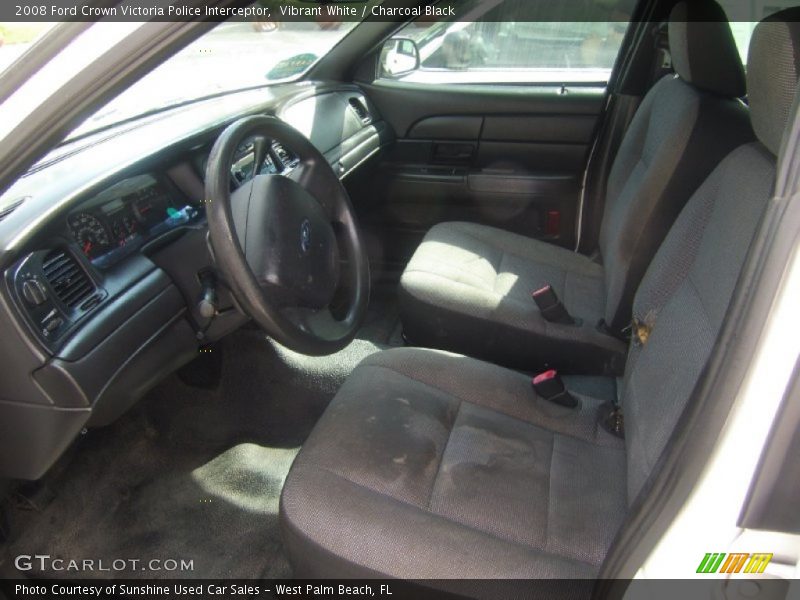 Vibrant White / Charcoal Black 2008 Ford Crown Victoria Police Interceptor