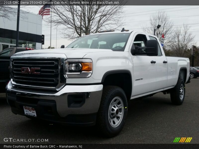 Summit White / Jet Black/Dark Ash 2015 GMC Sierra 2500HD Double Cab 4x4