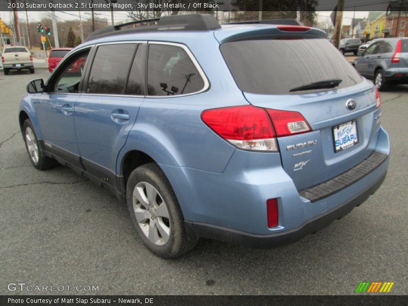Sky Blue Metallic / Off Black 2010 Subaru Outback 2.5i Limited Wagon