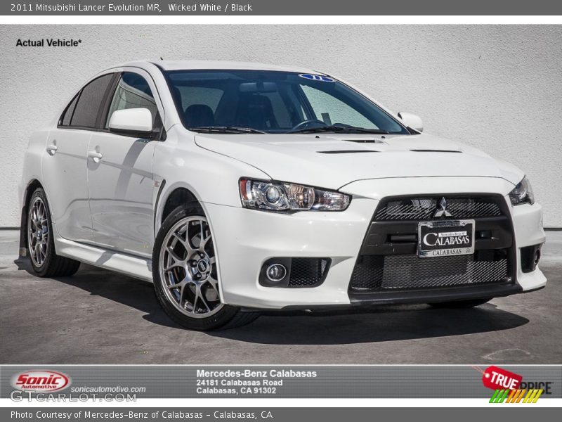 Wicked White / Black 2011 Mitsubishi Lancer Evolution MR