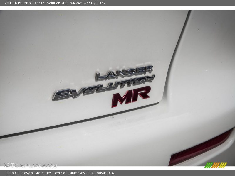 Wicked White / Black 2011 Mitsubishi Lancer Evolution MR