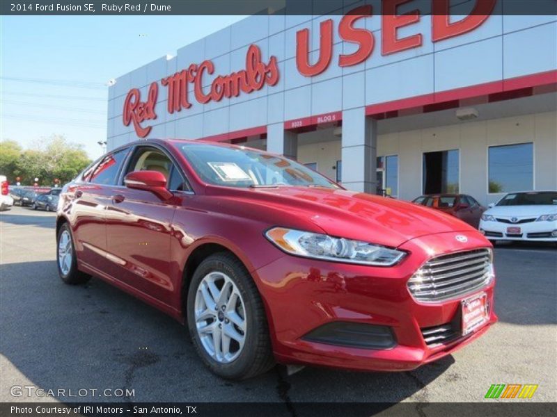 Ruby Red / Dune 2014 Ford Fusion SE