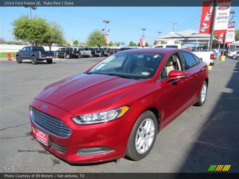Ruby Red / Dune 2014 Ford Fusion SE