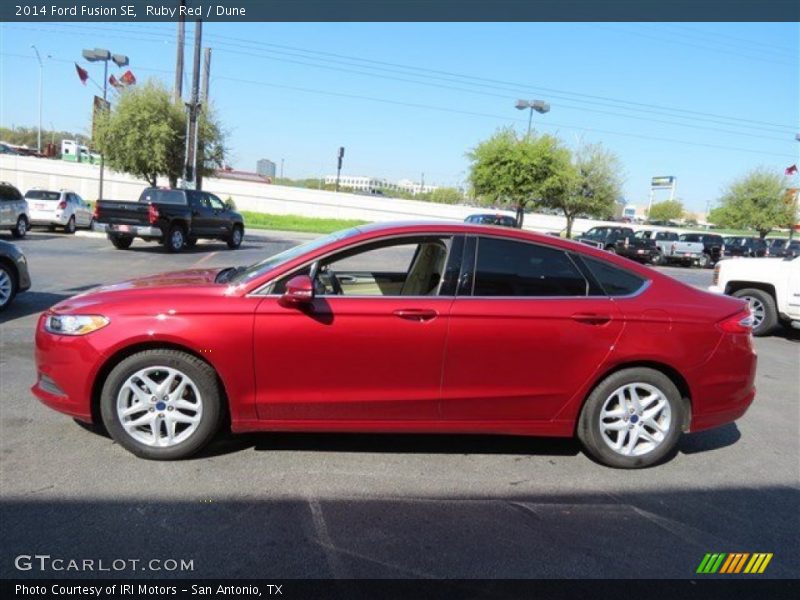 Ruby Red / Dune 2014 Ford Fusion SE