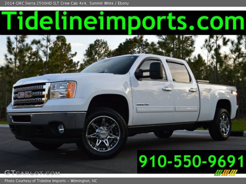 Summit White / Ebony 2014 GMC Sierra 2500HD SLT Crew Cab 4x4