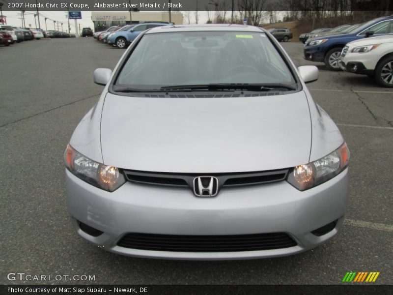 Alabaster Silver Metallic / Black 2007 Honda Civic EX Coupe