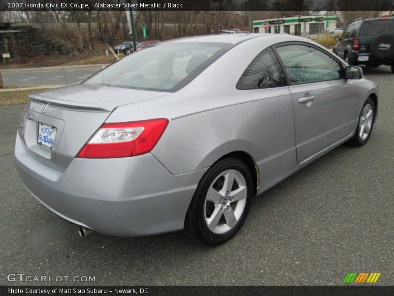 Alabaster Silver Metallic / Black 2007 Honda Civic EX Coupe